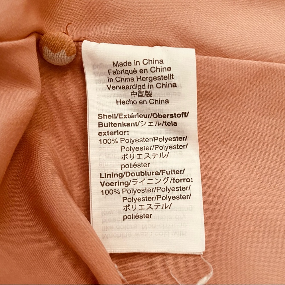 Madewell Ruched-Waist Flutter Sleeve Mini Dress in Star Shower Pale Peach Size 2 - Picture 14 of 14